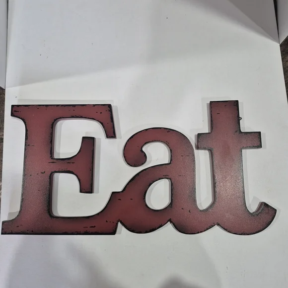 Rustic Red 'Eat' Wall Decor - Picture 2 of 4